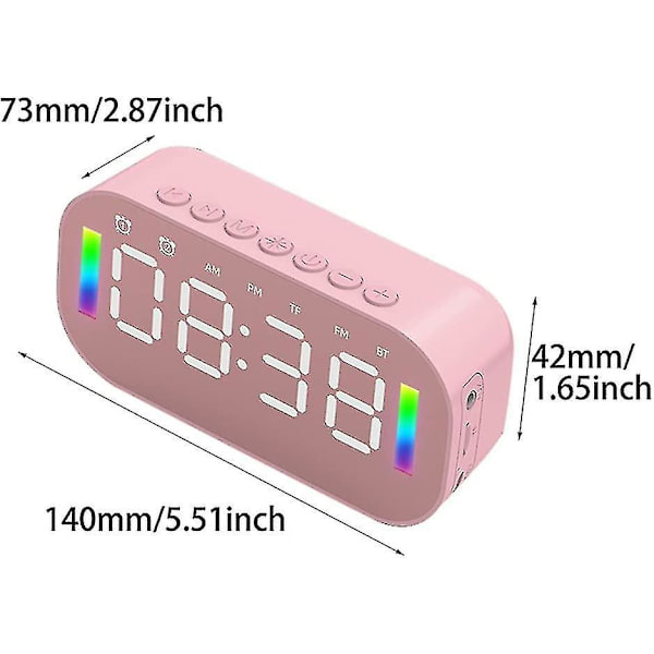 Led Digital Alarm Clock - Led Alarm Clock Radio - Fm Radio - Spegelväckarklocka