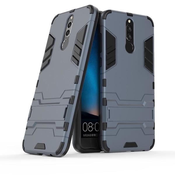 Cool Guard Plast Tpu Back Phone case Med Kickstand För Huawei Mate 10 Lite / Nova 2i / Maimang 6 Dark Blue