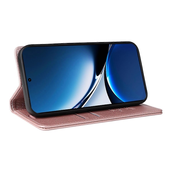 För Xiaomi Redmi Turbo 4 5G/Poco X7 Pro 5G Mobilskal YIKATU Magnetisk Stängning PU Läder Mobilskydd Multicolor Rose Gold