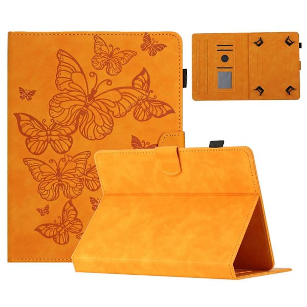 7-tommers nettbrett PU-skinn stativdeksel sommerfugltrykk kortholder nettbrettdeksel Multicolor Style F