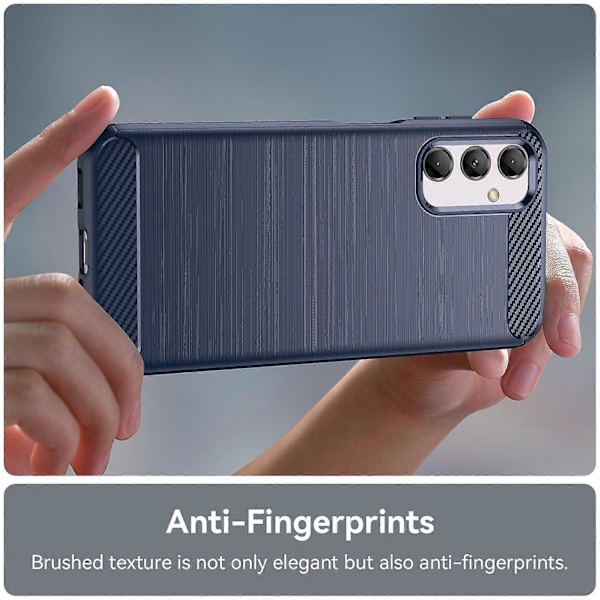 Carbon Fiber Tekstur Telefon Cover til Samsung Galaxy M14 5G, Anti-drop Børstet TPU Cover Multicolor Style C