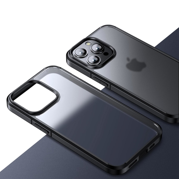 IPhone 15 Pro Mattasarja Pudotussuoja PC+TPU Puhelinkotelo Matkapuhelimen Takasuojus Black