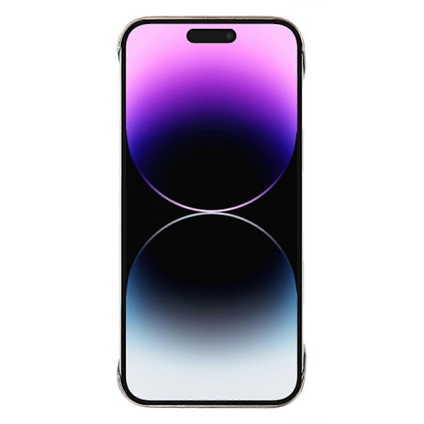 KIGC Magnetisk etui til iPhone 14 Pro Max Elektroplettering PC+PU Telefon Bagcover Multicolor Gold
