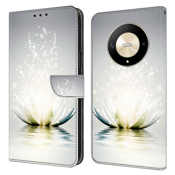 För Honor Magic6 Lite 5G/X9b 5G Plånboksfodral Anti-Drop 3D Mönstertryck Telefonskal Multicolor Style A