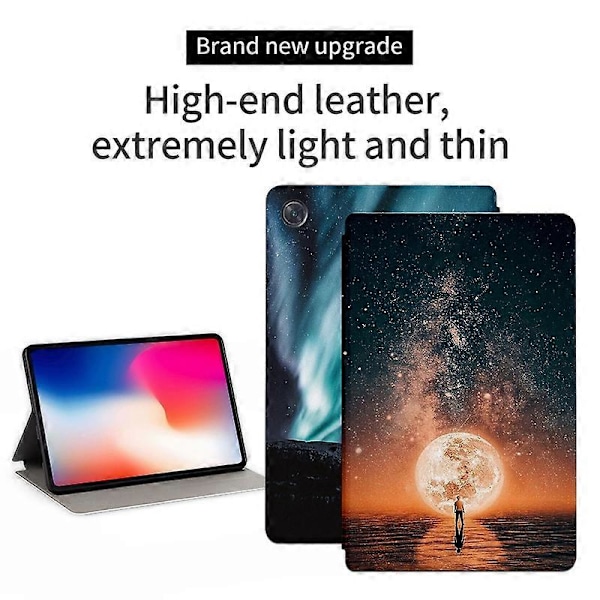 Støtsikkert nettbrettdeksel for Huawei MatePad SE 10,4-tommers mønstertrykk PU-skinn deksel med stativ Multicolor Style E