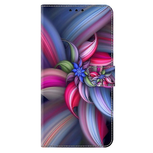 Sony Xperia 5 V Kotelo 3D-kuvio PU-nahkalompakko Puhelinkotelo Jalustalla Multicolor Colorful Flowers
