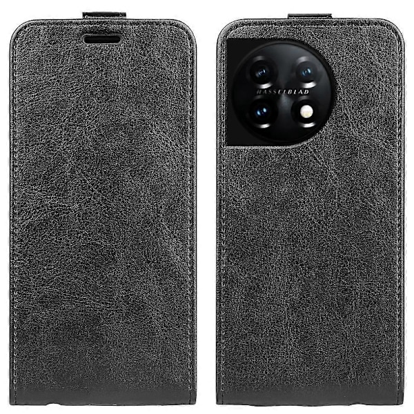 OnePlus 11 5G PU-nahkainen puhelinkotelo korttipaikalla, kaksoismagneettilukolla ja pystysuoralla läppäkannella Multicolor Style A