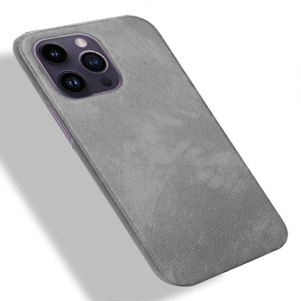 För iPhone 15 Pro Mobilskal PU Läderbelagd TPU Litchi Textur Skydd Multicolor Style C