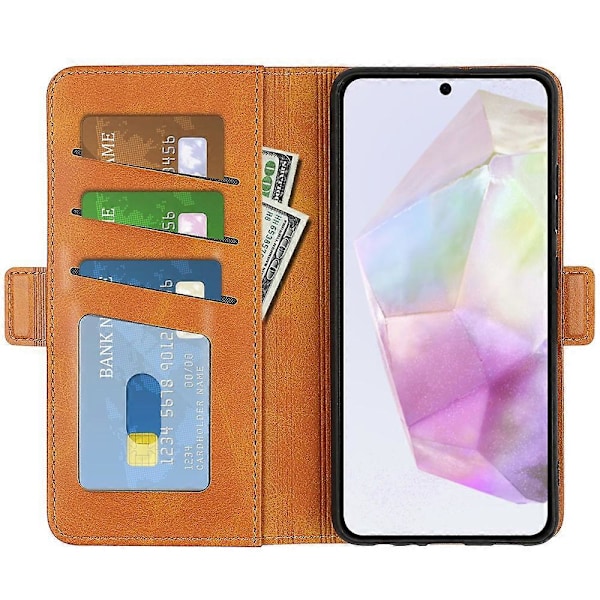 Stativfodral i kalvtexturläder för Samsung Galaxy A36 5G Multicolor Style C