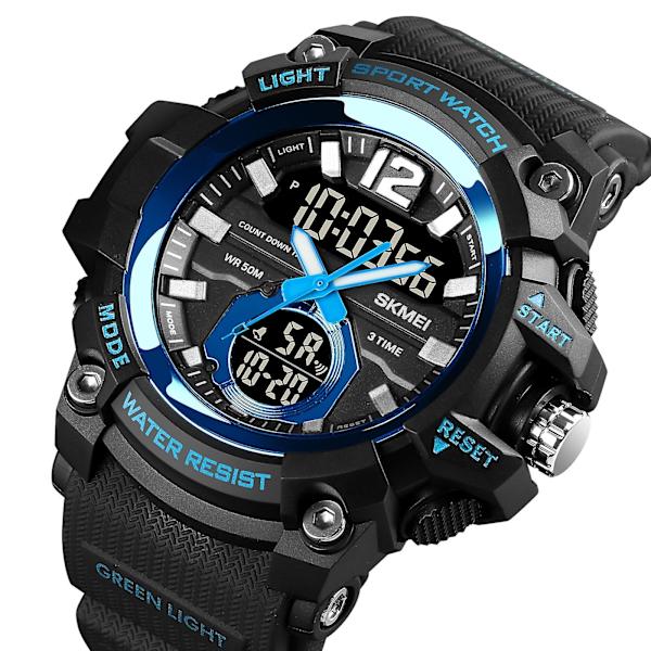 Skmei 1725 LED Digital Display Lysende Elektronisk Ur Blue