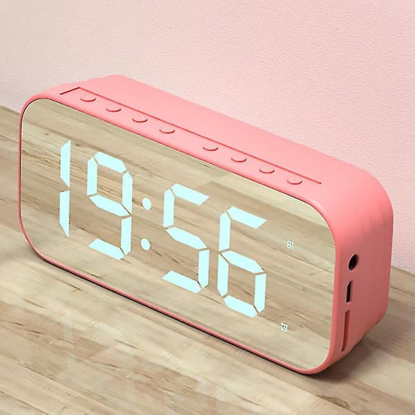 Multifunksjonell LED Digital Vekkerklokke, Bluetooth Høyttaler red
