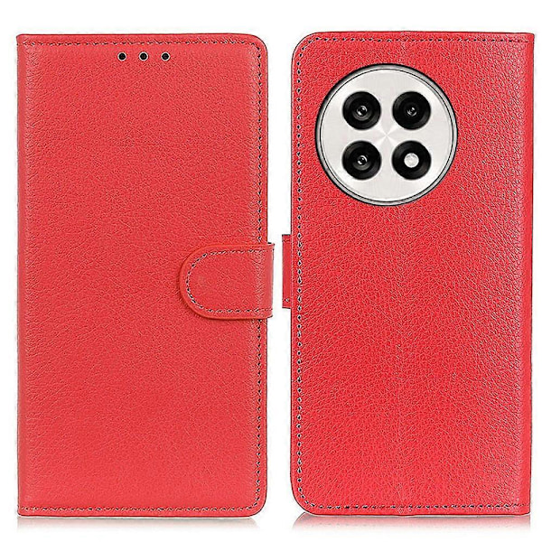 Plånboksfodral för OnePlus 13R 5G/Ace 5 Pro 5G PU Läder Telefonskal Litchi Textur Multicolor Red
