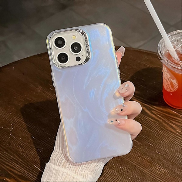 iPhone 16 Pro -kuori Silikoni+PC IMD Lasertekstuuri Mattapintainen Puhelinkuori - AK6 Multicolor AK3