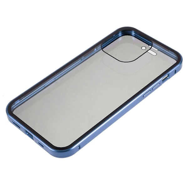 iPhone 16 Pro -puhelimelle tarkoitettu Anti-Spy -kotelo, magneettinen metallikehys + kaksipuolinen karkaistu lasinen puhelinkuori - Vihreä Multicolor Silver