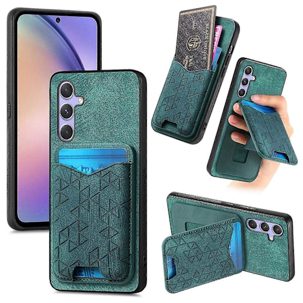 Til Samsung Galaxy 54 5G Etui med Præget Mønster, Kortholder, Støttefod, Læder Bagside Cover Multicolor Style C