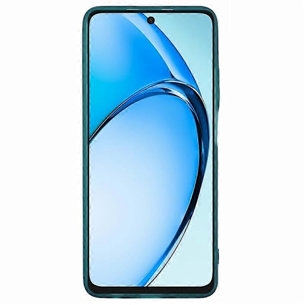 WANLONFENG DKSM Serie til Oppo A3x 5G (Indien) TPU Cover Elektropletteret Ramme med Hærdet Glas Multicolor Transparent Army Green