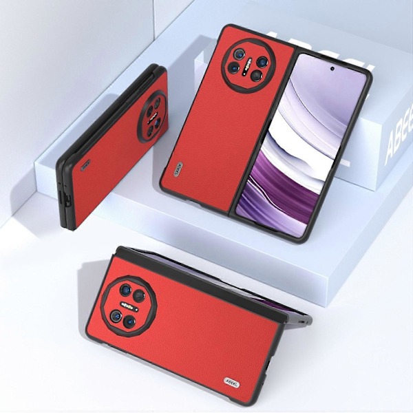 Skal för Huawei Mate X5 Äkta Läder+TPU+PC Litchi Textur Mobilskal Multicolor Style D