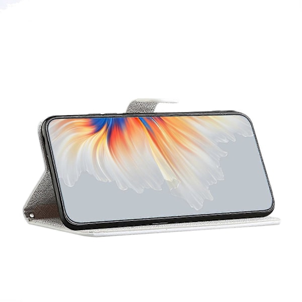 För Xiaomi Redmi Note 13 4G Telefonfodral Läder 3D Mönster Magnetiskt Folio Omslag Multicolor Cat and Tree