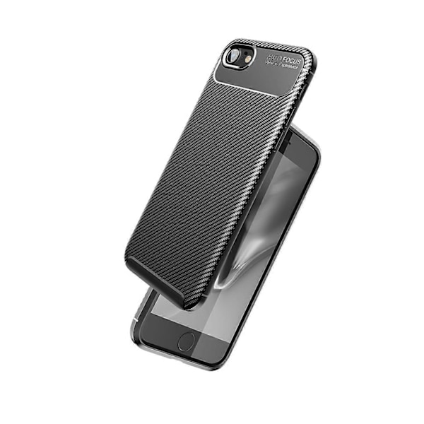 Kolfiber TPU Mjukt Mobilskal för iPhone SE (2020)/SE (2022)/8/7