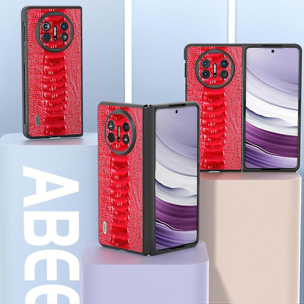 Skal för Huawei Mate X5 Krokodiltextur Äkta Läder+TPU+PC Mobilskal Multicolor Style D