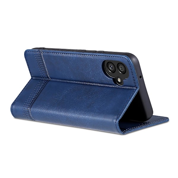 Azns Pu Läder Phone case För Samsung Galaxy A04e 4g, Stativ Magnetic Absorption Flip Cover Blue