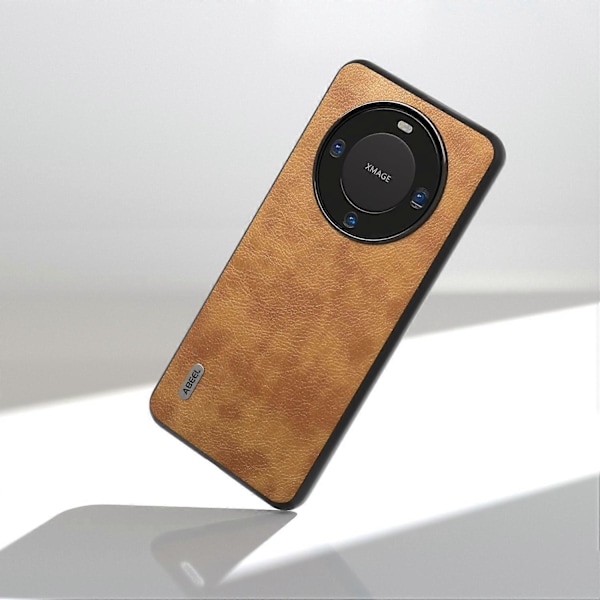 För Huawei Mate 60 Pro Mobilskal Retro Litchi Textur Läderbelagd TPU+PC Fodral Multicolor Style C