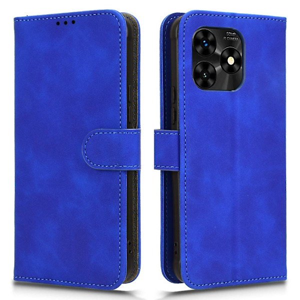För Umidigi G5 Mecha Case Pu Läder anti-scratch Telefonskydd med plånbok och stativ Blue
