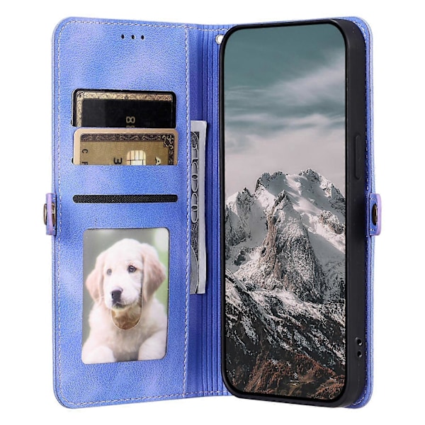 Xiaomi Poco X6 5G / Redmi Note 13 Pro 5G Kotelo Iho Tuntuu Toteemilla Painettu Lompakko Nahkainen Puhelinkotelo Multicolor Purple