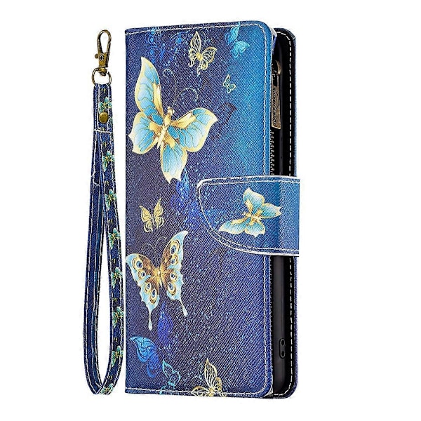 BF03 Telefon Cover til Samsung Galaxy A15 4G Etui Wallet Lynlås Læder Shell Multicolor Style I