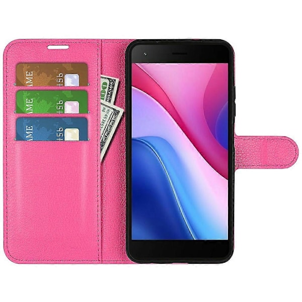 Til ZTE Blade A35 Lite Etui Litchi Tekstur Stødsikkert Læder Wallet Telefon Cover - Grøn Multicolor Rose