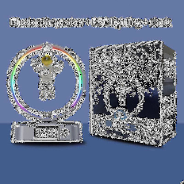 Klocka Bluetooth Högtalare Klocka Bord Gio Bord Klocka Sovrum Dekoration Bord Klocka Sovrum Gio Glödande väckarklocka B Gold