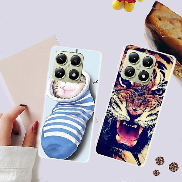 Til Xiaomi 14T Etui TPU Mønsterprint Anti-fald Telefoncover Multicolor Style C