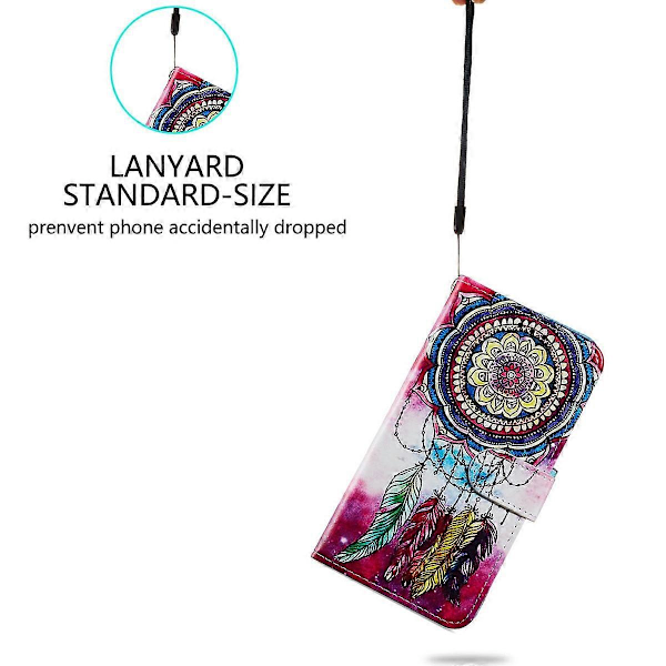 Plånboksfodral för Samsung Galaxy A15 5G PU Läder Mönstertryck Telefonskal Multicolor Style R
