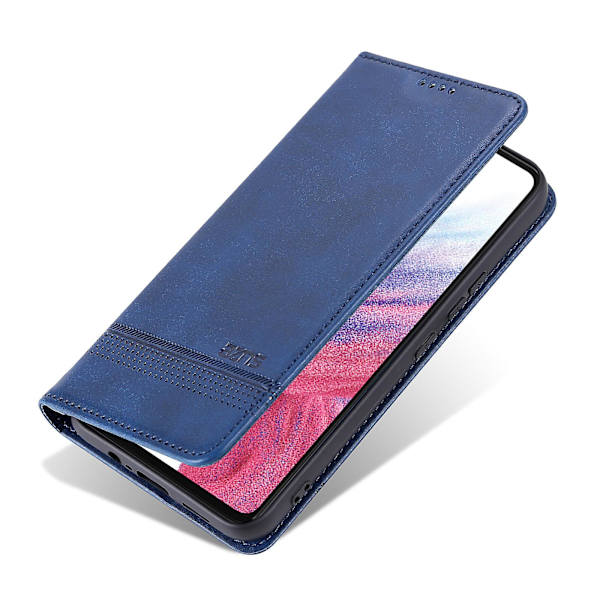 Azns Pu Läder Phone case För Samsung Galaxy A04e 4g, Stativ Magnetic Absorption Flip Cover Blue