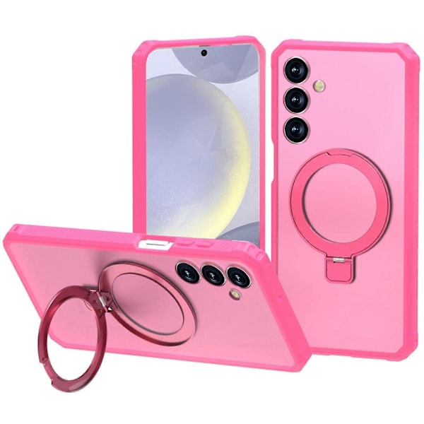 Samsung Galaxy S24 FE -kotelo, yhteensopiva MagSafe-jalustan kanssa, TPU+PC pudotussuojattu puhelinkotelo Multicolor Rose