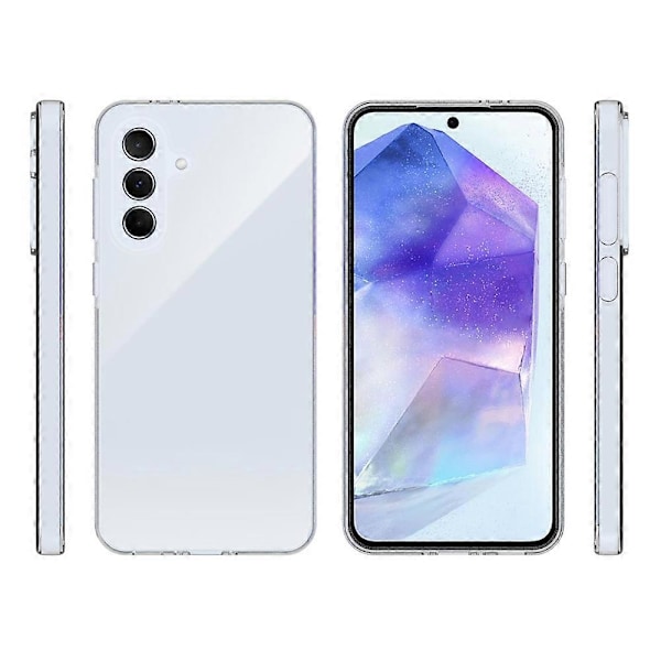 För Samsung Galaxy A56 5G Transparent Telefonfodral Vattenmärkesresistent TPU Baksida