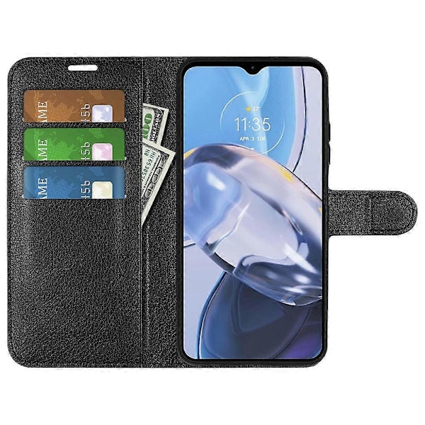Til Motorola Moto E22 4G Mobiltelefon Cover Wallet Stand PU Læder Folio Flip Telefon Etui Multicolor Style A