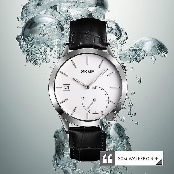 Skmei 1581 Fritid Utendørs Sport Quartz Klokke Silver Black