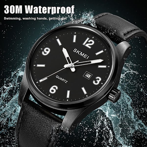 Skmei 2067 50m Vandtæt Quartz Digital Armbåndsur Gold