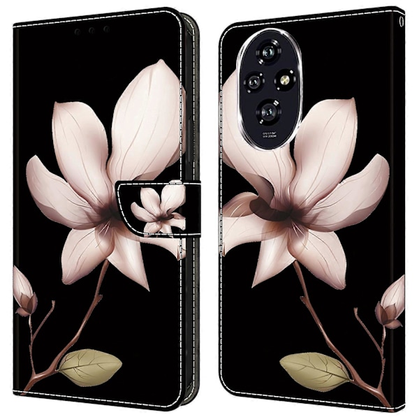Plånboksfodral för Honor 200 5G Magnetlås 3D-mönster Läder Telefonskal Multicolor Style F