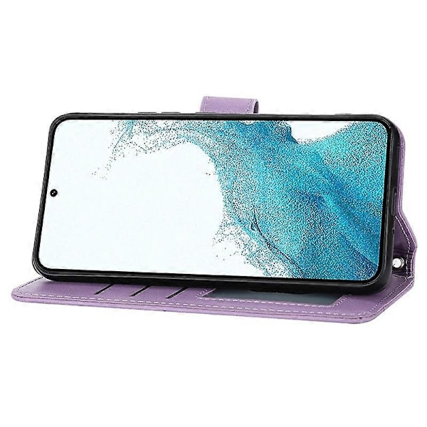 Til Samsung Galaxy S23 FE Etui Lynlås Pung PU Læder Støtteben Mobiltelefon Cover med 2 Stropper Multicolor Style B
