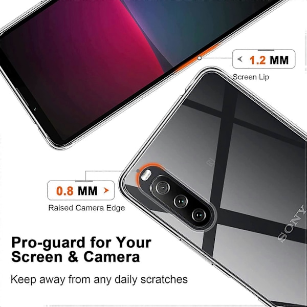 For Sony Xperia 10 V Anti-fingeravtrykk TPU-deksel Ultra Klart Beskyttende Telefondeksel