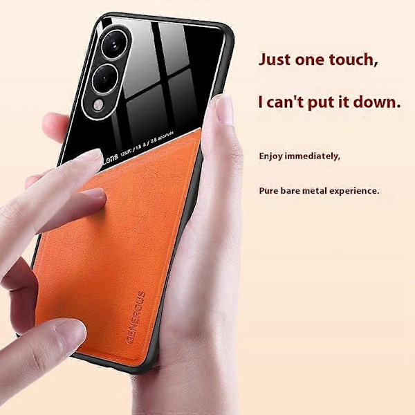 Til Samsung Galaxy S25 Edge Cover Læderbelagt PC+TPU Telefon Bagcover Multicolor Red