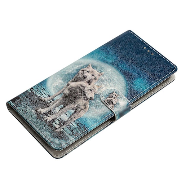 Plånboksfodral för OnePlus 13 PU Läder Mönstertryck Ställ Telefonskal med Rem Multicolor Two Wolves