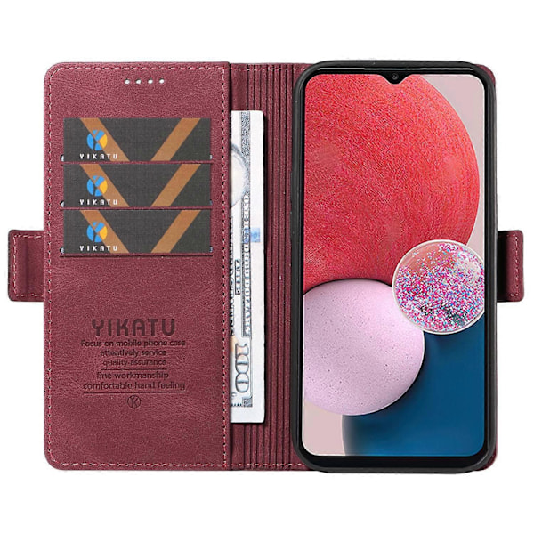 YIKATU YK-005 Lærdeksel til Samsung Galaxy A53 5G, hudvennlig telefonetui med lommebok og stativ Multicolor Style F