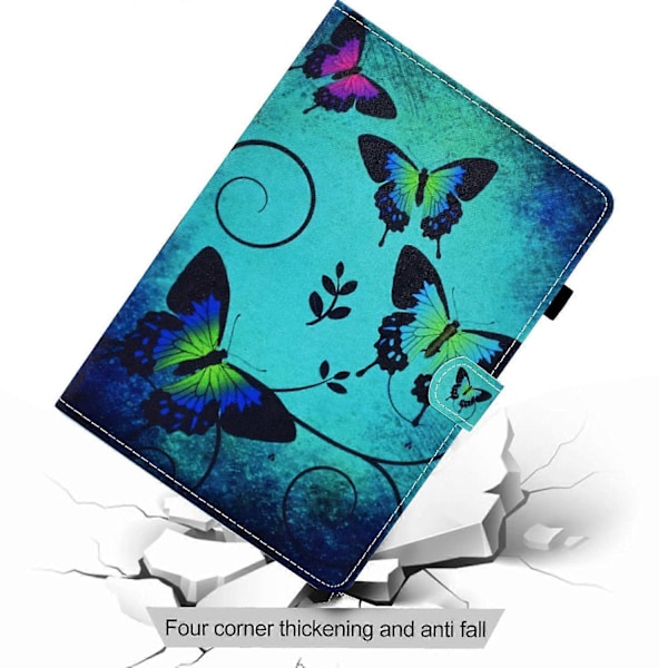 Samsung Galaxy Tab A9+ PU-nahkakotelo, kuvioitu, älykäs tablettisuojus kynätelineellä Multicolor Style O