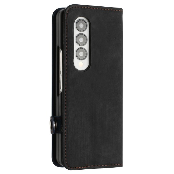 För Samsung Galaxy Z Fold4 5g Korthållare Slots Phone case Pu Läder+PC Cover Sapphire