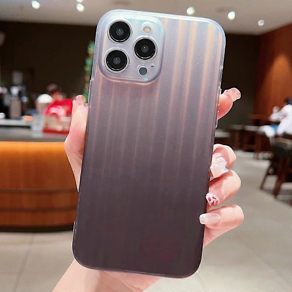 Til iPhone 14 Pro Laser IMD Design Mobiltelefon Cover Kuffertformet Akryl+TPU Telefon Cover Skal Multicolor Style A