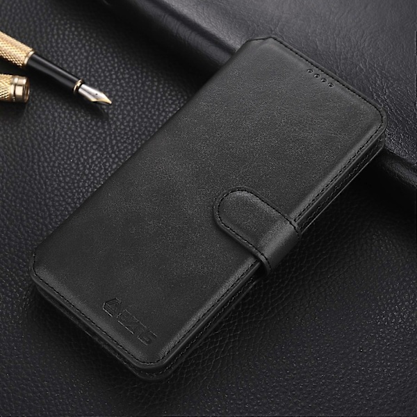 AZNS Dobbeltsidet Magnetisk Lås Pung PU Læder Stand Case til Samsung Galaxy S21 4G/5G Multicolor Style B