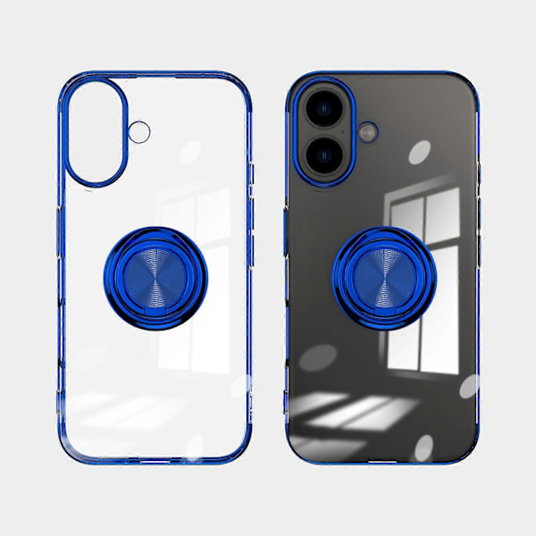 iPhone 16 Plus -kotelo, galvanointi, jalusta, TPU-puhelinkuori, magneettinen autoteline Multicolor Style B